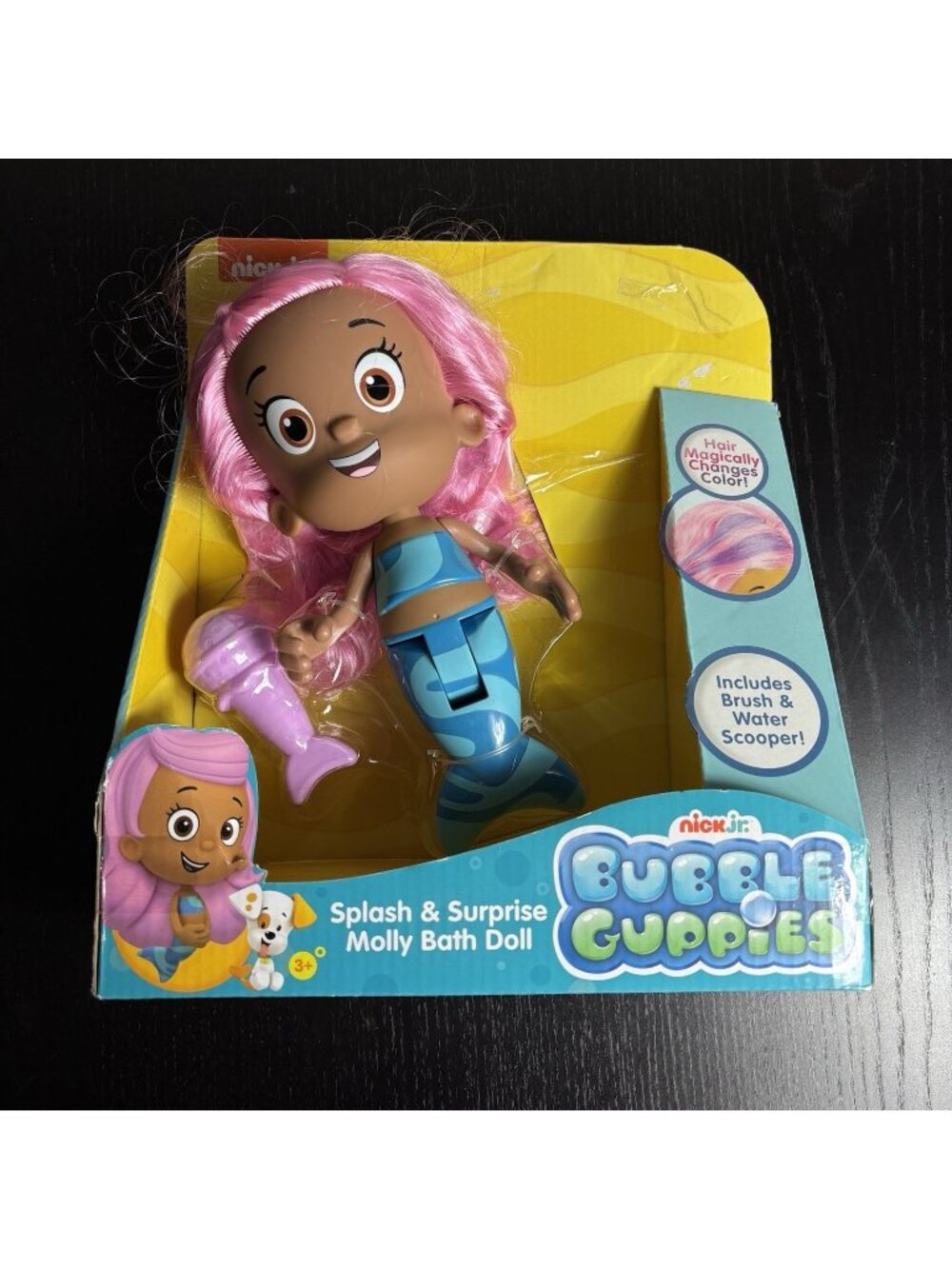 BUBBLE GUPPIES Splash & Surprise Molly Bath Doll in Box, Incomplete -- READ